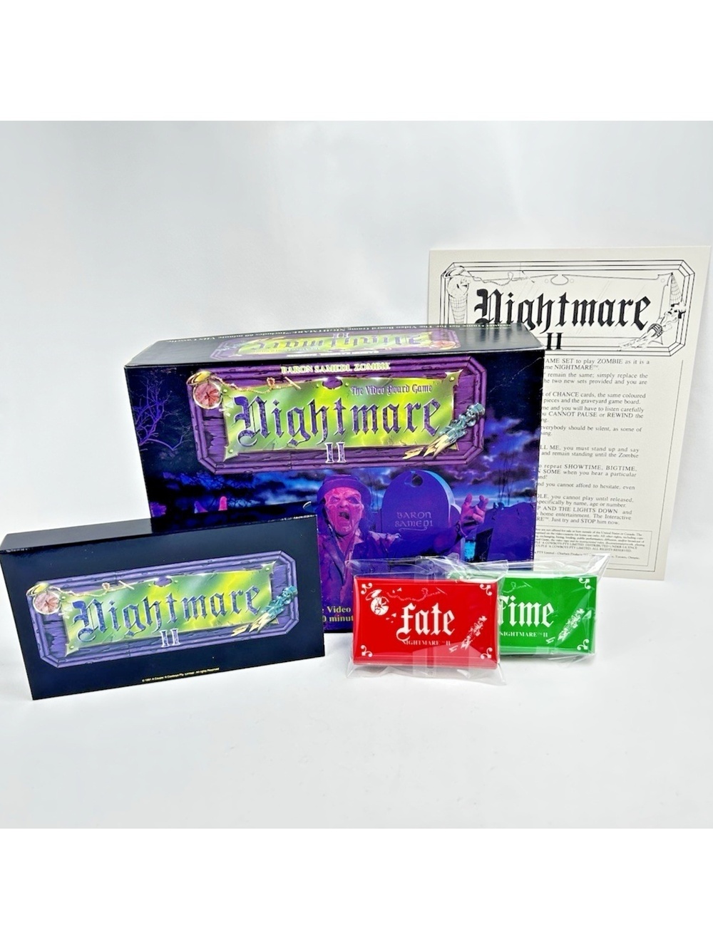 Nightmare II VHS Video Board Game Expansion Baron Samedi Zombie Tested